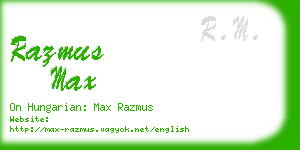 razmus max business card